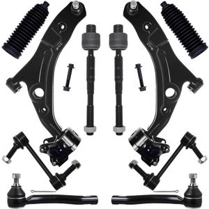 AUQDD 10Pc Front End Suspension Kit Fit For 2007-2014 Fo-rd Edge, 2007-2015 Li-ncoln MKX, 2 Lower Control Arm w/Ball Joint 2 Sway Bar Link 4 Outer Inner Tie Rod End (K620486 K750159 EV800576 ES800473)