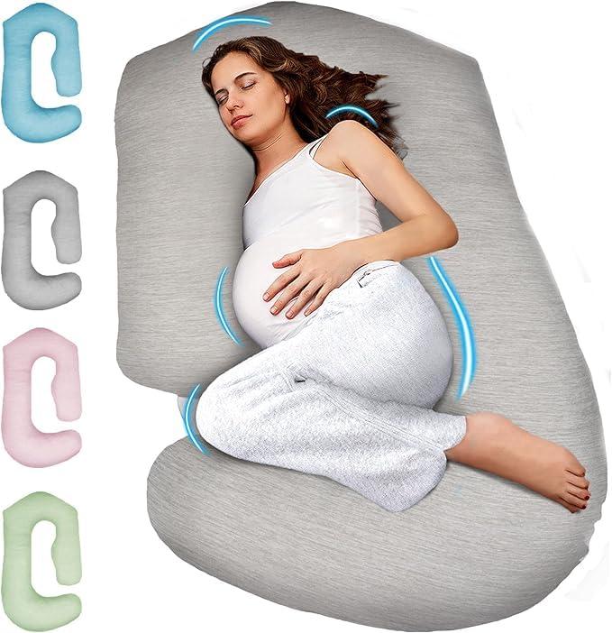 PILLANI Pregnancy Pillows for Sleeping - V C U Shaped Full Body Pillow with Removable Cover, 57inch Cooling Maternity Pillow for Pregnant Women, Support for Back Belly Legs Hip - Pregnancy Must Haves