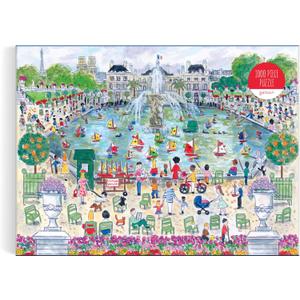 Galison Springtime in Paris  1000 Piece Michael Storrings Puzzle Featuring The Ornamental Grand Bassin Pond in The Spring