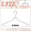 Yalikop 5 Pcs Pearl Acrylic Trim Hangers Bride Hanger for Wedding Dress Bridal Hangers for Wedding Party Gift
