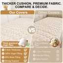 Smiry Couch Covers for Dogs Washable, Non Slip Fuzzy Pet Couch Covers for Sofa, Soft Thick Sofa Slipcovers Furniture Protector Pet Friendly (Cream, 27.6" x 70.9")
