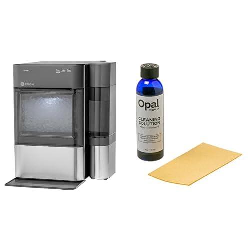 GE Opal 2.0 Countertop Nugget Ice Maker with WiFi Connectivity | Stainless Steel Bundle with Cleaning Kit