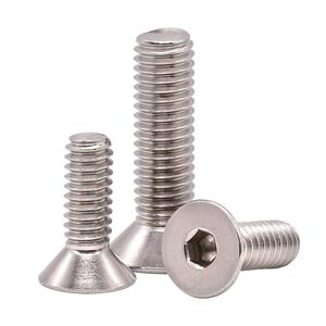 1/4-20 x 1-1/2" Flat Countersunk Head Socket Cap Screws, Full Machine Thread Coverage, Allen Hex Drive, 304 Stainless Steel 18-8 SS, 50 PCS