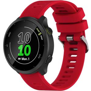 Band Compatible with Garmin Forerunner 55 20mm Soft Silicone Replacement Watch Band Strap Wristband for Forerunner 570 42mm/165/158/645/245/Vivoactive 5/6/Venu 2 Plus/Galaxy watch 4 42MM