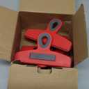 COOK WITH COLOR Bag Clips - Heavy Duty Chip Clip and Refrigerator Magnet for Food Storage with Air Tight Seal Grip, Bright Colors, Pack of 4 Large. (Red)