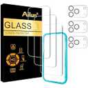 Ailun 3 Pack Screen Protector for iPhone 17 Pro [6.3 inch] + 3 Pack Camera Lens Protector with Installation Frame, Sensor Protection, Dynamic Island Compatible, Case Friendly Tempered Glass Film
