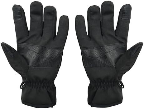 Heat Logic Thermal Winter Gloves, Touchscreen Compatible with Fleece Lining For Cold Weather, Water-Resistant Hiking Gloves, Small-Medium 