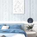 Modern Peel and Stick Wallpaper White and Blue Striped Wallpaper Boho Contact Paper 17.3''393'' Self Adhesive Wall Paper Removable Line Wallpapers Decorative for Bedroom Bathroom Cabinets Dcor