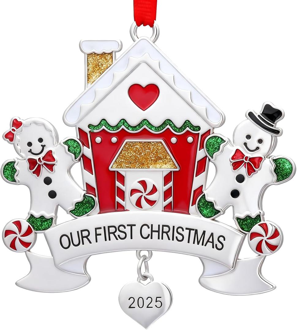 5 x Metal First Christmas Married Ornament 2025 Wedding Gifts Mr and Mrs Gifts Girlfrend