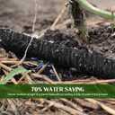 Sasylvia 300 ft 1/4 in Irrigation Tubing Soaker Hose System, Rubber and PE Material, Porous Drip Line for Watering Hydroponics Vegetable Beds, Black