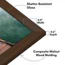 Americanflat 12x18 Poster Frame with Shatter-Resistant Glass - Signature Collection - Gallery-Style Frames Made of Engineered Wood - Photo Frame for Wall Display - Walnut