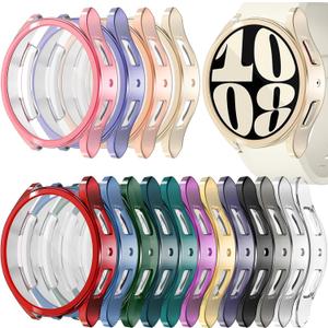 RICHONE [16Pack] Case Compatible with Samsung Galaxy Watch 6 40mm Screen Protector, Soft TPU Cover Scratch Resistant Full Protective Bumper Set Accessories for Men Women (Galaxy Watch6 40mm SM-R930)