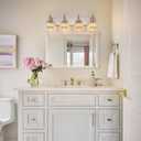 Crystal Bathroom Light Gold Chrome 4-Light Modern Bathroom Vanity Fixtures Over Mirror Square Crystal Wall Sconce