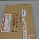 Homemory Christmas Flameless Candles, Battery Operated Candles with Remote Timers, Electric Fake Candles for Home, Christmas Decoration, Made of Plastic, Red/ Burgundy, Set of 9