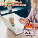 2 x Yerliker Mini Dumpster Emotional Fire Support Positive Picture Frame Gifts Employee Valentines Appreciation Gifts Desk Accessories for Teacher Women Men Office Decor Coworkers(Pink)