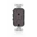 Leviton 30W (6A) USB Dual Type-C/C Power Delivery In-Wall Charger with 15A Tamper-Resistant Outlet, USB Charger for Smartphones, Tablets, Laptops, T5635-B, Brown