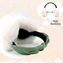 FSTEOE Women Winter Ear Muffs Foldable Girl Ear Warmer Fashion Furry Earmuff Soft Ear Cover Cold Weather