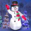 Athoinsu 8ft Huge Lighted Christmas Inflatables Snowman with Hat Self Blow up Inflate Holiday Decoration Indoor Outdoor Yard Garden (L)