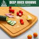 Homaxy Extra Large Bamboo Cutting Boards for Kitchen, 18x12.5" Wood XL Cutting Board with Juice Groove, Butcher Block Wooden Chopping Board for Kitchen, Meat, Cheese, Fruit & Vegetables - Pre Oiled (Single-Tone)