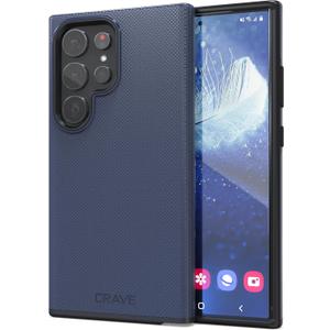 Crave for Samsung Galaxy S24 Ultra Case, Shockproof Protection Dual Layer Case for Samsung Galaxy S24 Ultra (6.8 inch) - Navy