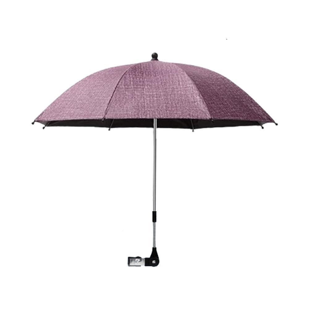 Convenient and Lightweight, Clip-On, Adjustable Steering, Universal, Umbrella Baby Stroller, Stroller Umbrella Attachment for Sun Protection(Pink)