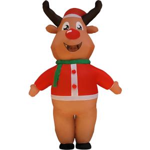Christmas Inflatable Reindeer Costume Adult Halloween Inflatable Costume for Men/Christmas/Halloween (Inflatable Reindeer)