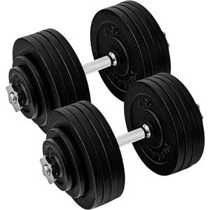 Yes4All Old School Adjustable Dumbbell Set with Weight Plates, Star Lock Collars/Connector, 40lbs to 200lbs Adjustable Weight Plates Set
