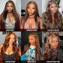 SOPSFR 13x6 Lace Front Wigs Human Hair 200 Density Chocolate Brown Straight Wigs Human Hair With Baby Around Natural Hairline 4# Brown Wig 28 Inch