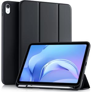 Akkerds Compatible with iPad (A16) 11th Generation Case 11 Inch 2025, for iPad 10th Generation Case 10.9 Inch 2022 with Pencil Holder, Slim Trifold Stand Protective Cover with Soft TPU Back, Black