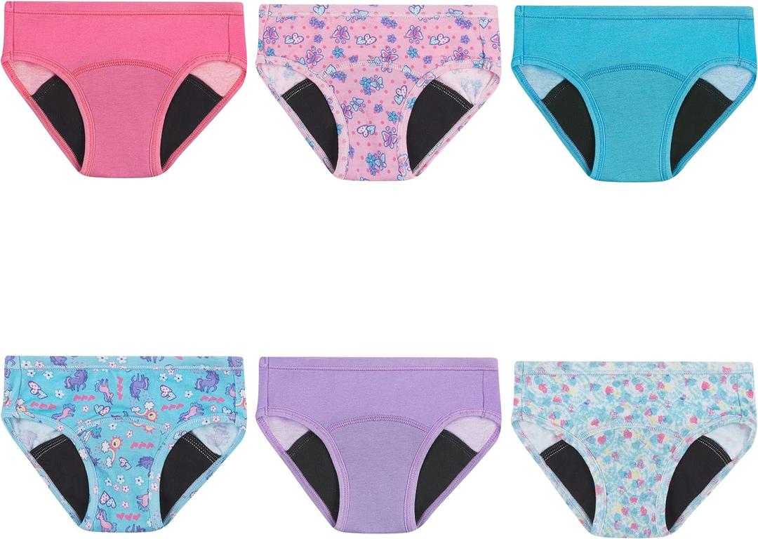 Hanes Girls' Hanes Toddler Girls' Potty Trainer Briefs, 6-Pack (2-3, Assorted)