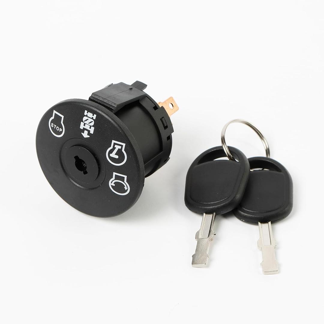 GY20074 AM133597 Lawn Mower Ignition Starter Switch with 2 Key Compatible with Deere Lawn Tractor L100 L105 L107 L110 L120 D100 D105 D110 D121