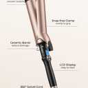 2 Inch Curling Iron Extra Long Barrel for Long Hair, Large Barrel Curling Wand Ceramic Tourmaline with LCD Display,10 Temps, Dual Voltage