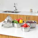 304 Stainless Steel Microporous Colander,2QT Large Capacity with Mixing Bowl For washing vegetables, fruit and rice and for draining cooked pasta(2PC)