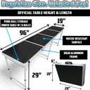 8-Foot Regulation Length Folding Table w/Optional Cup Holes, LED Lights, Custom Graphic (Choose Your Model)