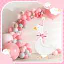 4 Feet One Silly Goose Party Decoration 1st Birthday Silly Goose Cardboard Cutout Standup Photo Props Party Back Drops for 1st Birthday Baby Shower Party Supplies (Pink)