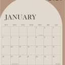Calendar 2026-2027 - 18 Months Wall Calendar from January 2026 - June 2027, 2026 Wall Hanging Calendar Planner with Thick Paper, 12" x 14.5", Beige