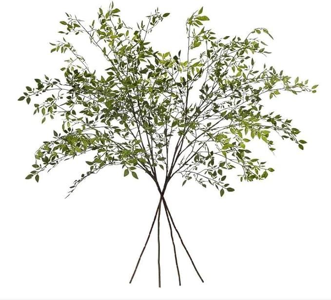 Artificial Green Plant Nantian Bamboo The Perfect 43.3 inches High Home Decoration for a Touch of Nature（3Pcs Green）
