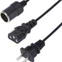 12V 10A Car Power Adapter Female Auto Cigarette Lighter Plug, AC 100-240V to DC 12V 10A 120W Power Supply Adapter AC to DC Converter Transformer for Car Powered Device