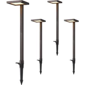 EDISHINE Low Voltage Landscape Lighting, 5.6W 151LM 3000K 50,000 Hrs Waterproof LED Pathway Lights, 12V Aluminum Outdoor Landscape Lighting with Connectors for Yard, Garden, Walkway, 4 Pack