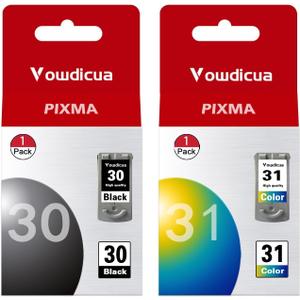 PG-30 CL-31 Ink Cartridges 2-Pack (Black, Color) High Capacity Compatible for Canon PIXMA iP2600 iP1800 MX310 MX300 MP210 MP470 MP140 MP190 Printer