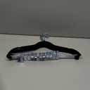 HOUSE DAY Velvet Skirt Hangers 24 Pack, Black Velvet Pant Hangers with Adjustable Clips, Space Saving Slim Shorts Hanger, Heavy Duty Non Slip Clip Hanger for Pants, Skirts, Shorts