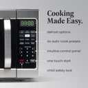 Farberware 0.7 Cu. Ft. Countertop Microwave Oven 700 Watts Power, Auto Cook Settings, Defrost, Easy Clean and Child Safety Lock - Stainless