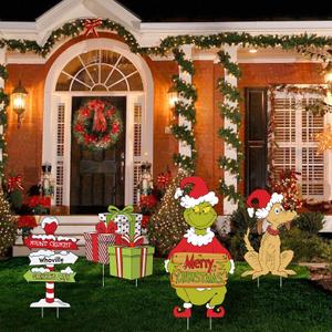 Christmas Yard Signs with Stakes 22 Inch