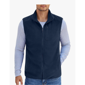 COOFANDY Men's Lightweight Fleece Vest Sleeveless Zip Up Warm Jacket Casual Outerwear Vests With Pockets Size XXL