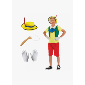 fun shack Puppet Costume for Kids, Fairytale Costumes for Boys, Puppet Costume for Girls Boys, Long Nose Costume Size L
