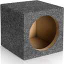 Facmogu 6.5in Gray Carpet Speaker Enclosure, Subwoofer Driver Enclosure with Ports for DIY Car or Truck Audio Custom, Car Subwoofer Box with Sound-Absorbing Cotton & Premium Carpeted Finish