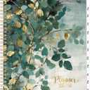 Planner 2025-2026 - Academic Planner 2025-2026, 8" x 10", JUL.2025 - JUN.2026, Weekly Monthly Calendar with 12 Monthly Tabs, Strong Twin-wire Binding, Back Pocket - Art Leaves