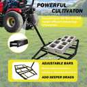 Driveway Drag, 74"-1 Heavy Duty Steel Driveway Drag Harrow with Pin-Style Hitch, Tow Behind Grader for ATV, UTV, Garden Lawn Tractors Adjustable Bars for Efficient Driveway Lawn Maintenance