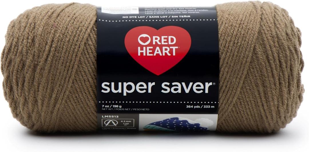 RED HEART Super Saver Yarn, Cafe Latte (Single)
