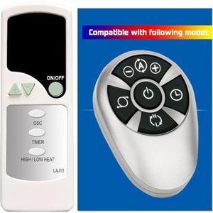 Replacement Remote Control for Lasko 5115 5135 5144 755320 565134 5511 5521 5534 5536 Ceramic Oscillating Tower Fan